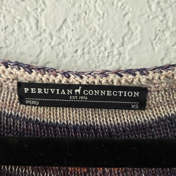 Peruvian connection XS Bundle of 2 Long Sleeve Cotton Knit Tops - Picture 8 of 9